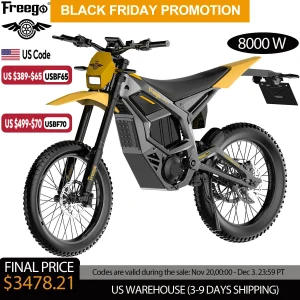 Electric Dirt Bike Mid-Drive Motor 72V/40AH/8000W