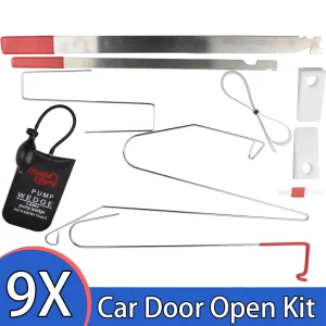 9 Pcs/Set Car Door Key Lost Lock Out Unlock Open Tool Kits